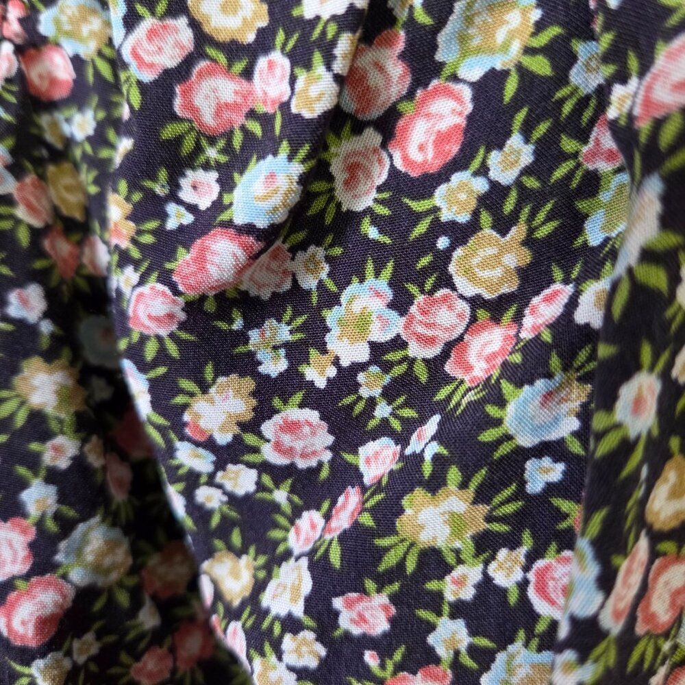 NEVER WORN DRESS FORUM RUCHED SMOCKED DITSY FLORAL BOHO TOP SIZE M - Picture 7 of 13